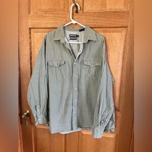 Panhandle slim green pearl snap shirt